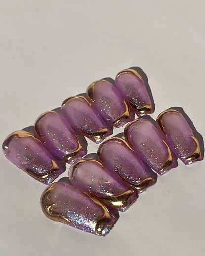 PURPLE GOLD MIRROR